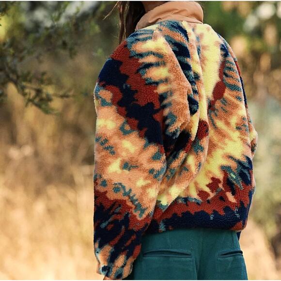 Free People Women's Size‎ S Relaxed Fit Tie Dye Printed Pullover Multicolor NWOT - Picture 3 of 8
